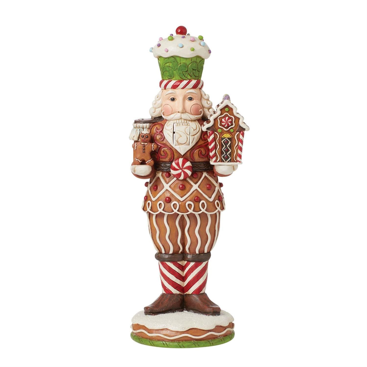 6015436 Jim Shore, Heartwood Creek, Jim Shore Santa, 6015436, Gingerbread Nutcracker, Lebkuchen-Nussknacker, Let's Get Crackin, Jim Shore Weihnachtsfigur