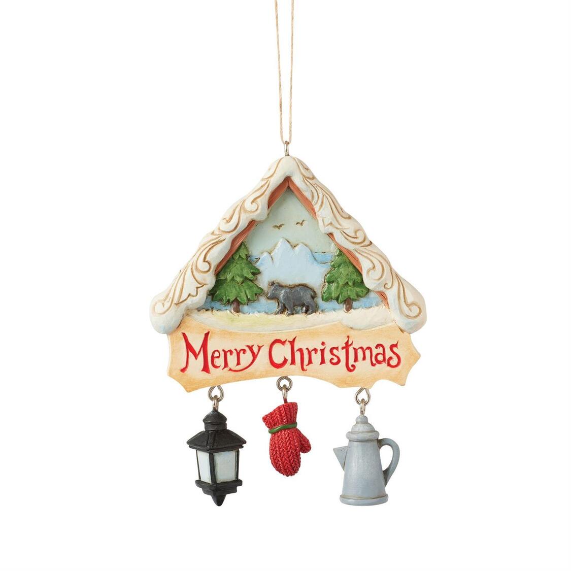 Lodge Scene Ornament mit Bär - Heartwood Creek by Jim Shore 6017039 Lodge Scene Ornament mit Bär - Heartwood Creek by Jim Shore 6017039