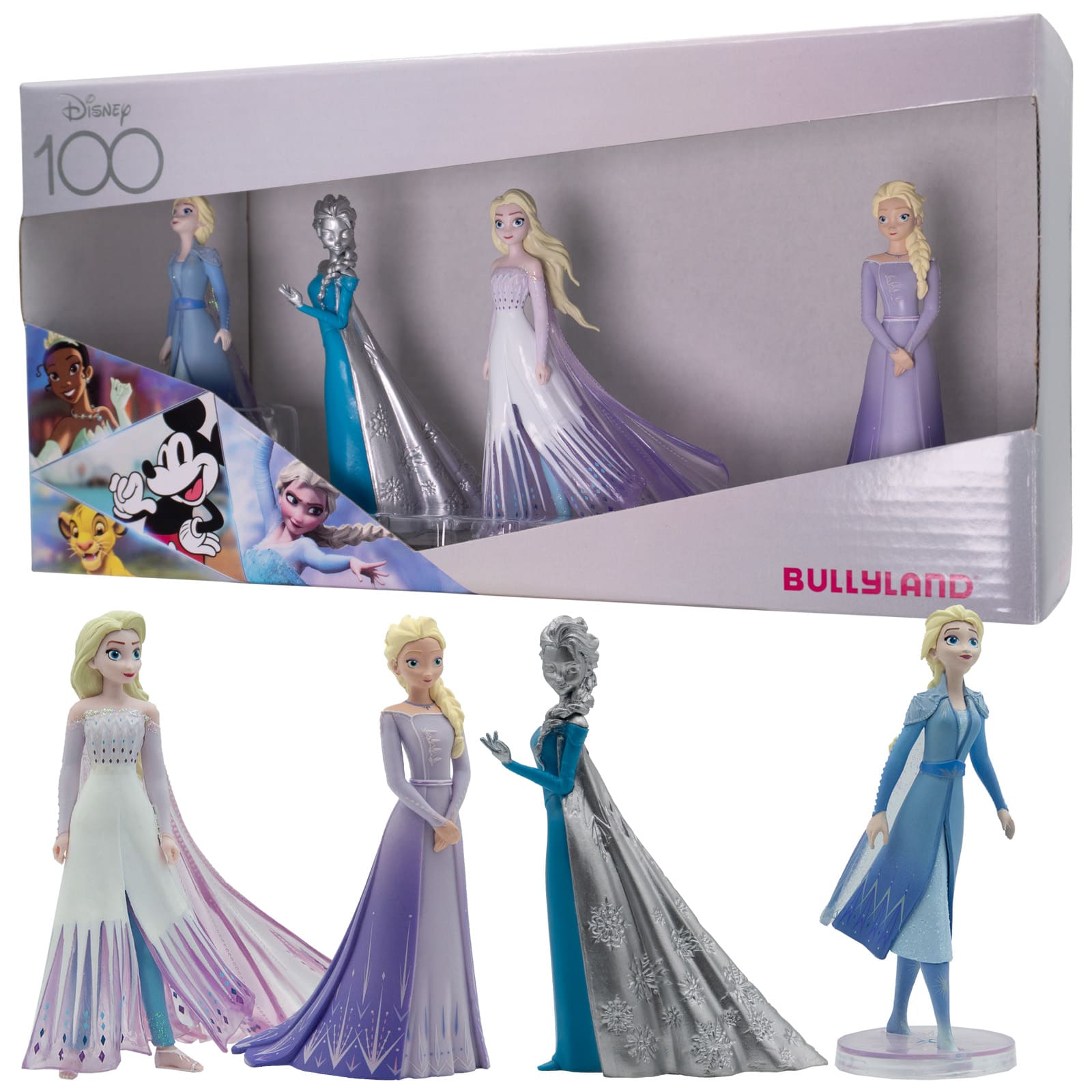 Frozen - Disney 100 Frozen Platin Geschenkset - 4 Elsa Figuren Bullyland Disneyfiguren Die Eiskönigin 13415