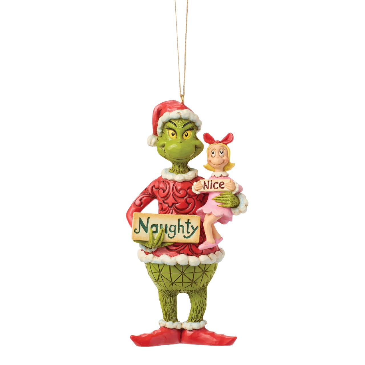 Grinch & Cindy Lou Nice & Naughty Ornament / Weihnachtsanhänger - The Grinch by Jim Shore 6018968 Grinchfigur