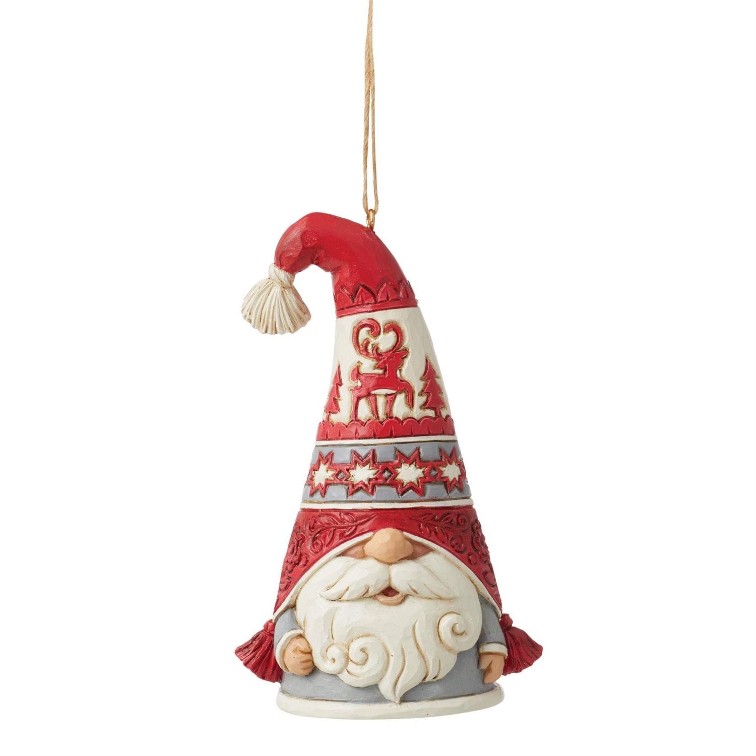 6012895 Jim Shore, Heartwood Creek, Heartwood Creek by Jim Shore, 6012895, Nordic Noel Gnome Ornament, Flap Hat Nordic Noel Weihnachtswichtel, Heartwood Creek Gnome, Jim Shore Wichtel, Flap Hat Weihnachtsanhänger