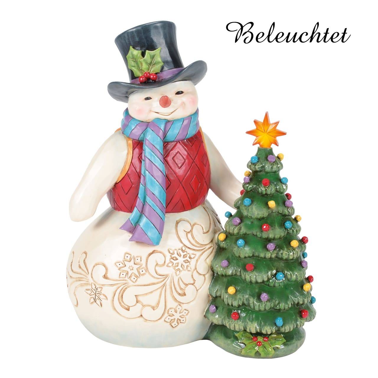 All Is Merry and Bright LED Schneemann, Snowman Heartwood Creek by Jim Shore 6017016 All Is Merry and Bright LED Schneemann, Snowman Heartwood Creek by Jim Shore 6017016