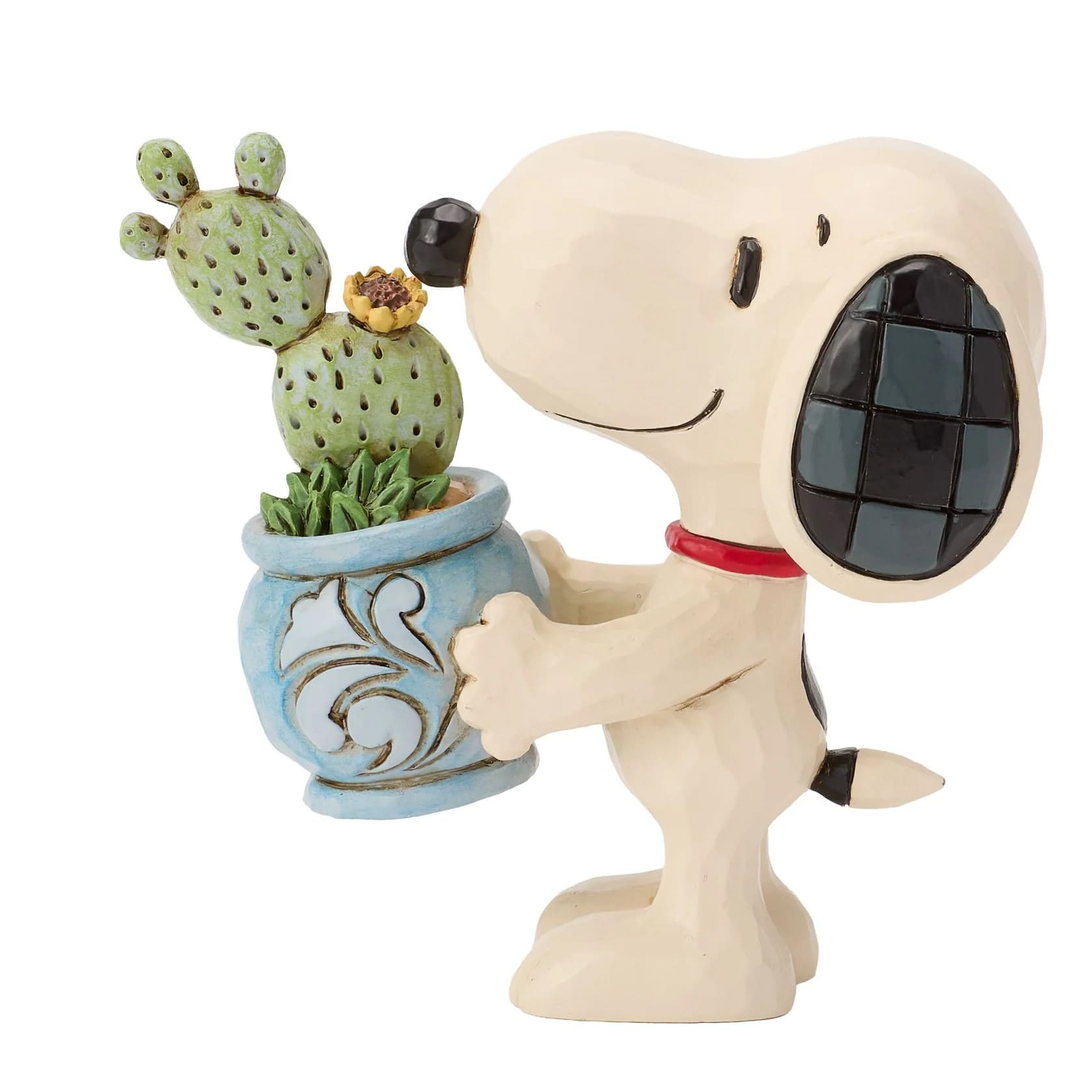 Snoopy mit Kaktus Minifigur - Snoopy with Plant 6019600 Jim Shore Peanuts Snoopy Figur