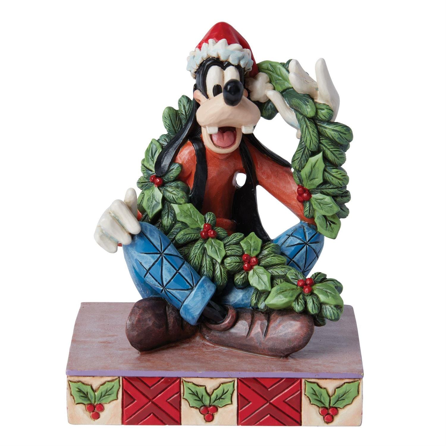 6015011 Jim Shore, Disney Traditions, Jim Shore Disney, 6015011, A Goofy Christmas, Goofy Mistletoe, Goofy Mistelzweig Jim Shore Disneyfigur, Jim Shore Weihnachtsfigur