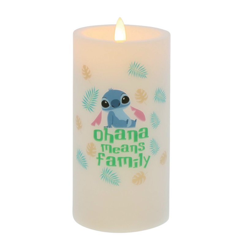 LED Kerze Lilo & Stitch - Stitch Ohana Means Family weiße Kerze - Disney Home Fragrance DISLSLEDU
