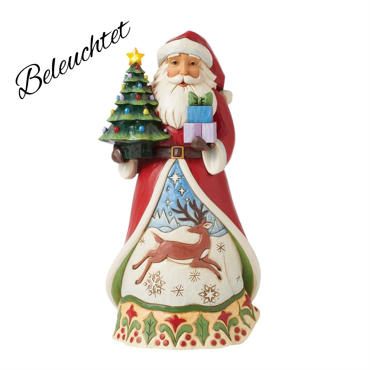 6015495a All Is Bright Vintage LED Santa / Weihnachtsmann - Heartwood Creek Jim Shore 6015495