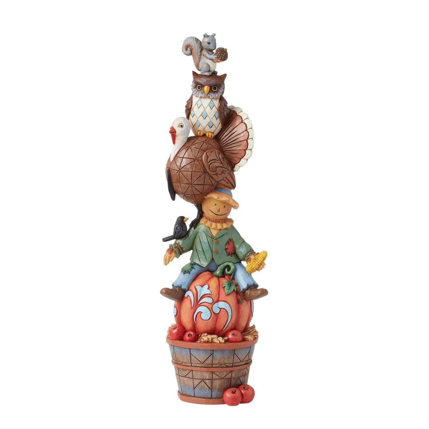 6016631 Jim Shore, Heartwood Creek, Halloween, Festive Fall Friends, Harvest Critter Stack, Herbst Stapelfigur, Herbstdeko, Halloweendeko, Halloweenfigur, 6016631