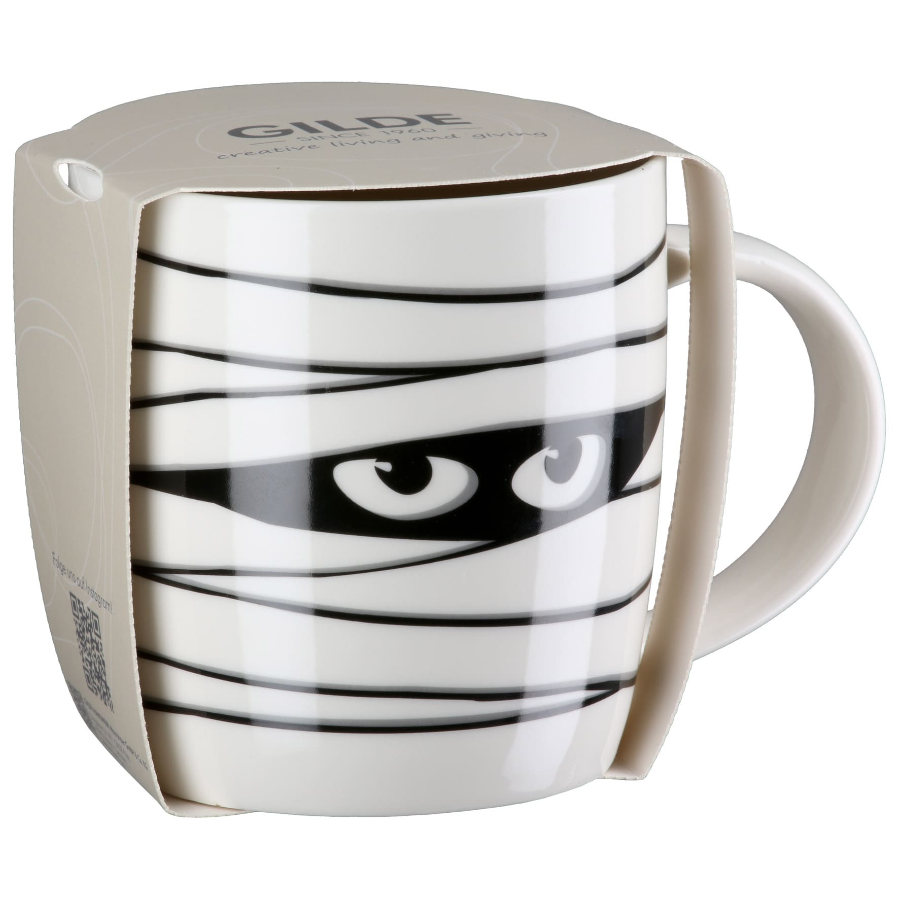 Halloween Becher Mumie - Gilde Tasse 63240 - Gruseliger Halloween Becher 380 ml