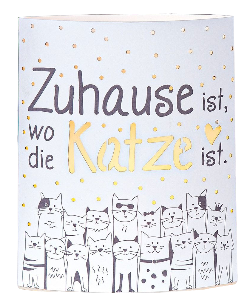 Katzenbande - Dekolampe / 55712 Gilde LED Stimmungslicht Windlicht Katzenbande / Zuhause ist, wo die Katze ist Lampe Katzenmotiv Katzenbande - Dekolampe / 55712 Gilde LED Stimmungslicht Windlicht Katzenbande / Zuhause ist, wo die Katze ist Lampe Katzenmotiv