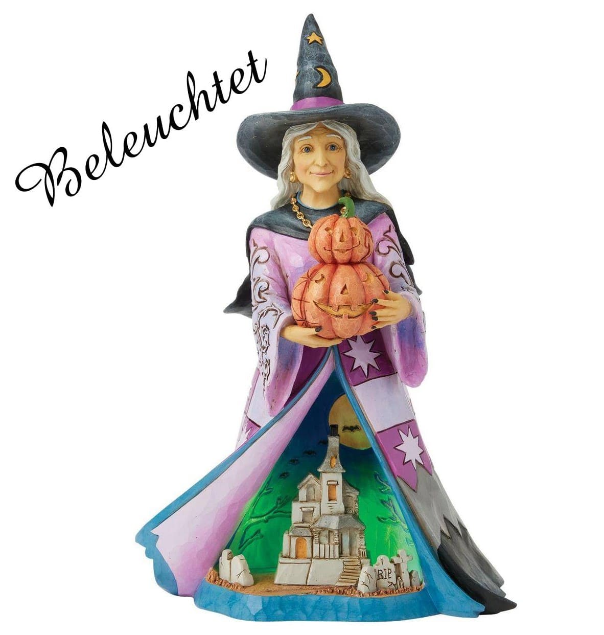 6016638a Jim Shore, Heartwood Creek, Halloween, Spellbinding Smiles, Good Witch, Gute Hexe, Herbstdeko, Halloweendeko, Halloweenfigur, 6016638