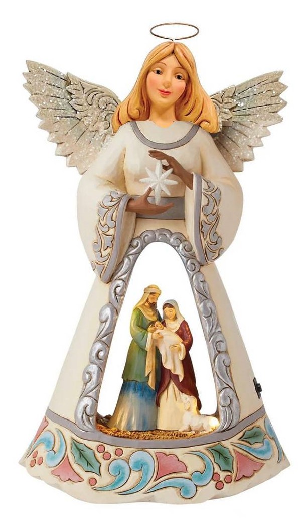 LED True Meaning of Christmas White Woodland Engel 6015513 - Jim Shore Heartwood Creek Angel LED True Meaning of Christmas White Woodland Engel 6015513 - Jim Shore Heartwood Creek Angel