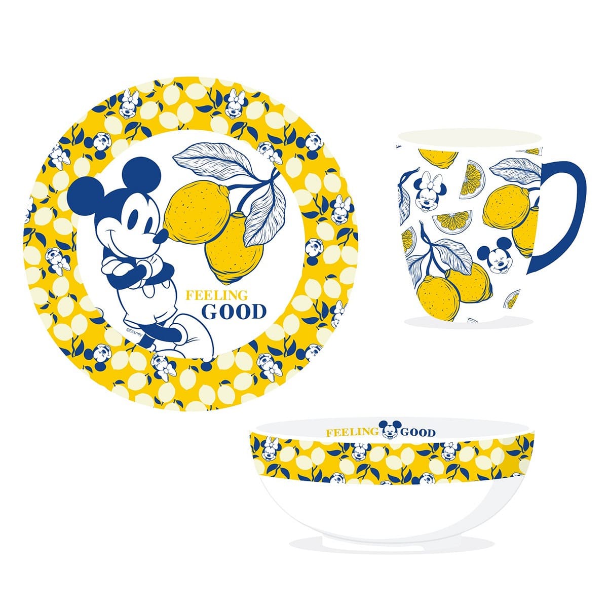 Disney Frühstücksset Micky Maus - 3-teilig DN27067 - Disney Teller, Schüssel & Tasse von Christmas Inspirations