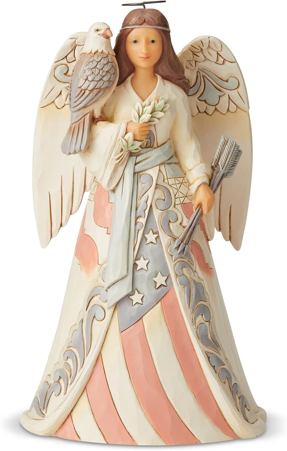 6005256a Jim Shore, Heartwood Creek, Jim Shore Heartwood Creek, Heartwood Creek by Jim Shore, 6005256, Strong of Heart, Patriotic Angel, patriotischer Engel, White Woodland, Jim Shore Engel, Heartwood Creek Engel