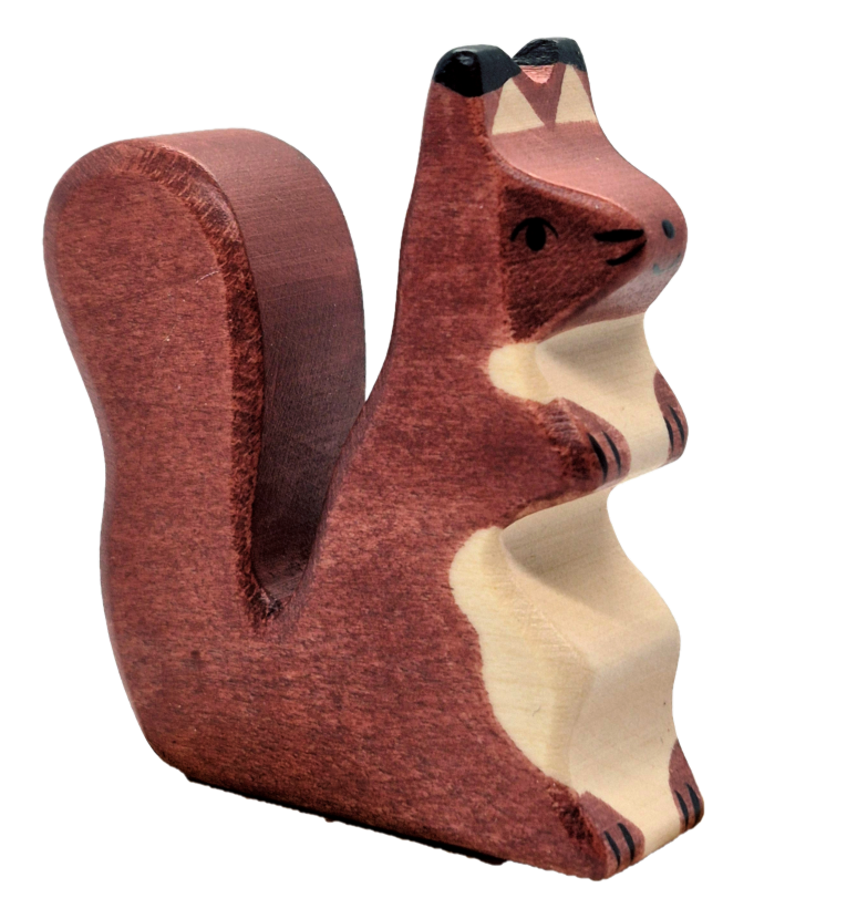 Eichhörnchen sitzend rotbraun -Steckfigur für den großen Kerzenring von Sebastian Design