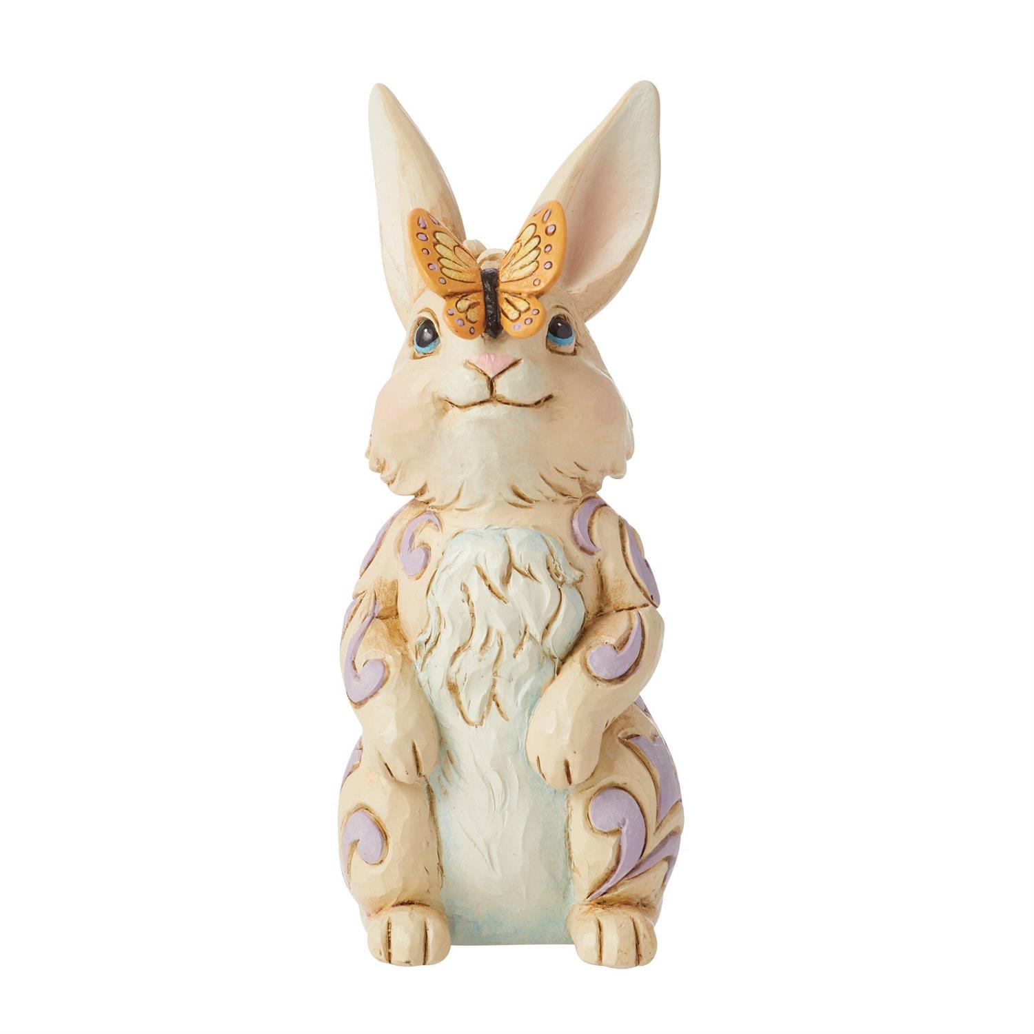 6014394 Jim Shore, Heartwood Creek, 6014394, Osterhase mit Schmetterling, Hase, Schmetterling, Osterdekoration, Osterfigur