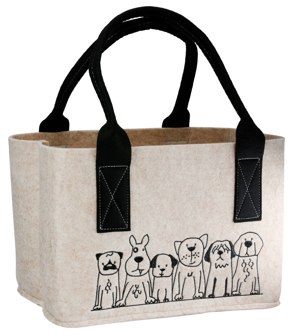 Hundebande Tasche beige - Gilde Filztasche 55915 / Einkaufstasche / Strandtasche / Shopper / Handtasche / Tragetasche M Hundebande Tasche beige - Gilde Filztasche 55915 / Einkaufstasche / Strandtasche / Shopper / Handtasche / Tragetasche M
