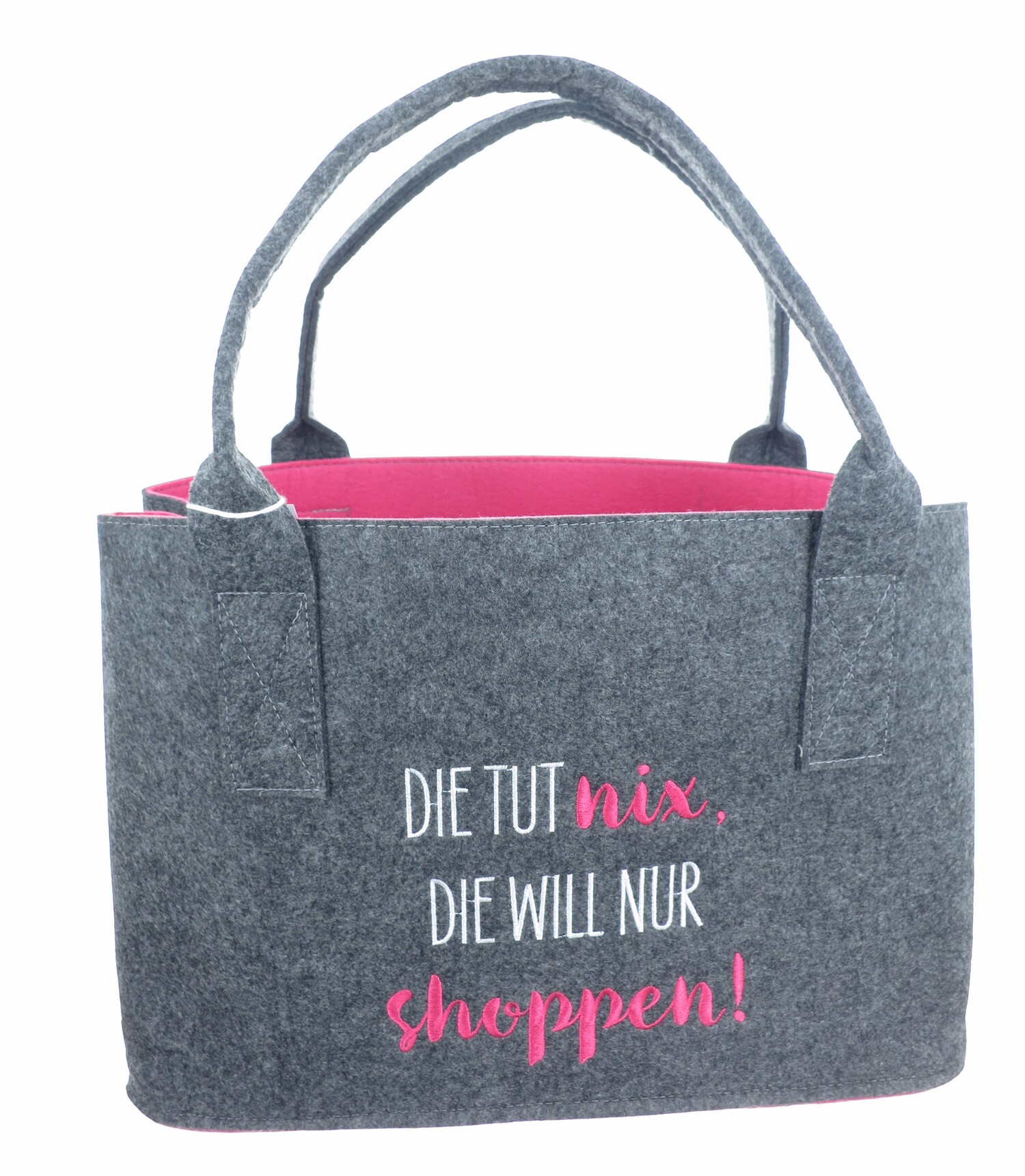 Die Tut nix, die will nur Shoppen Tasche - Gilde Filztasche 60974 Einkaufstasche Strandtasche Shopper Tragetasche