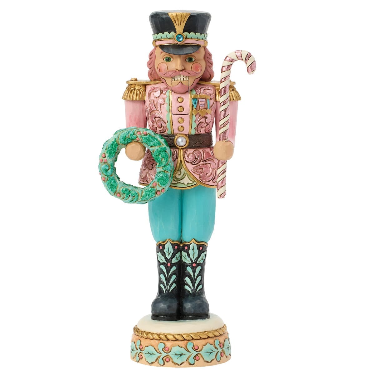 Nussknacker Toy Soldier rosa-pastell - Pastel Patrol - 6018904 - Heartwood Creek Jim Shore Spielzeugsoldat