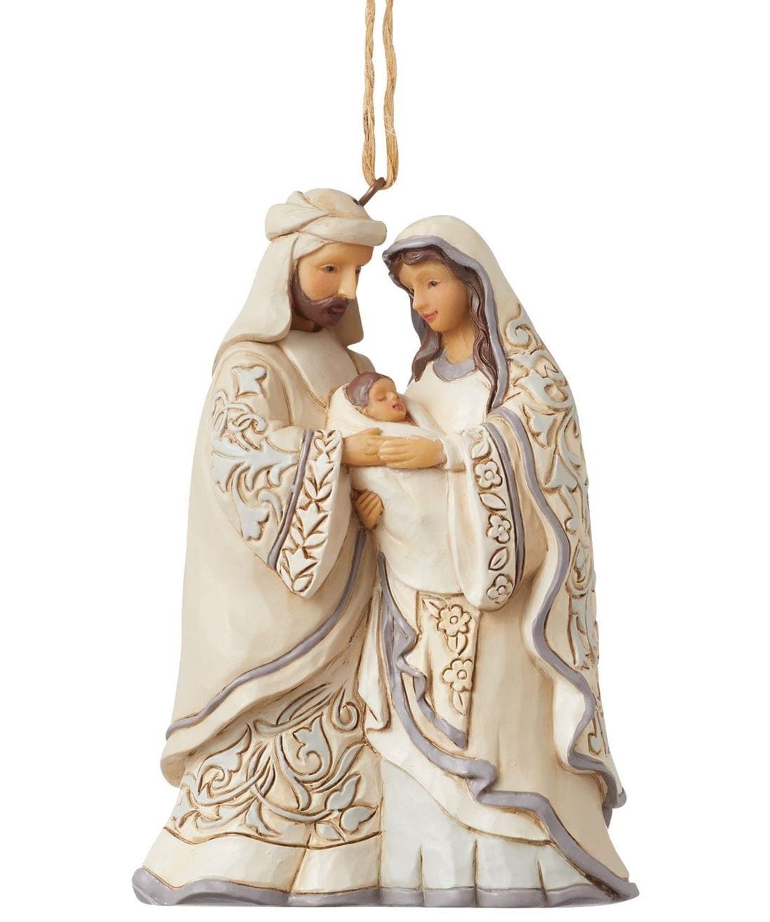 6015165 Jim Shore, Heartwood Creek, Jim Shore Santa, 6015165 Heilige Familie Weihnachtsanhänger, White Woodland Weihnachtsanhänger, Holy Family Ornament
