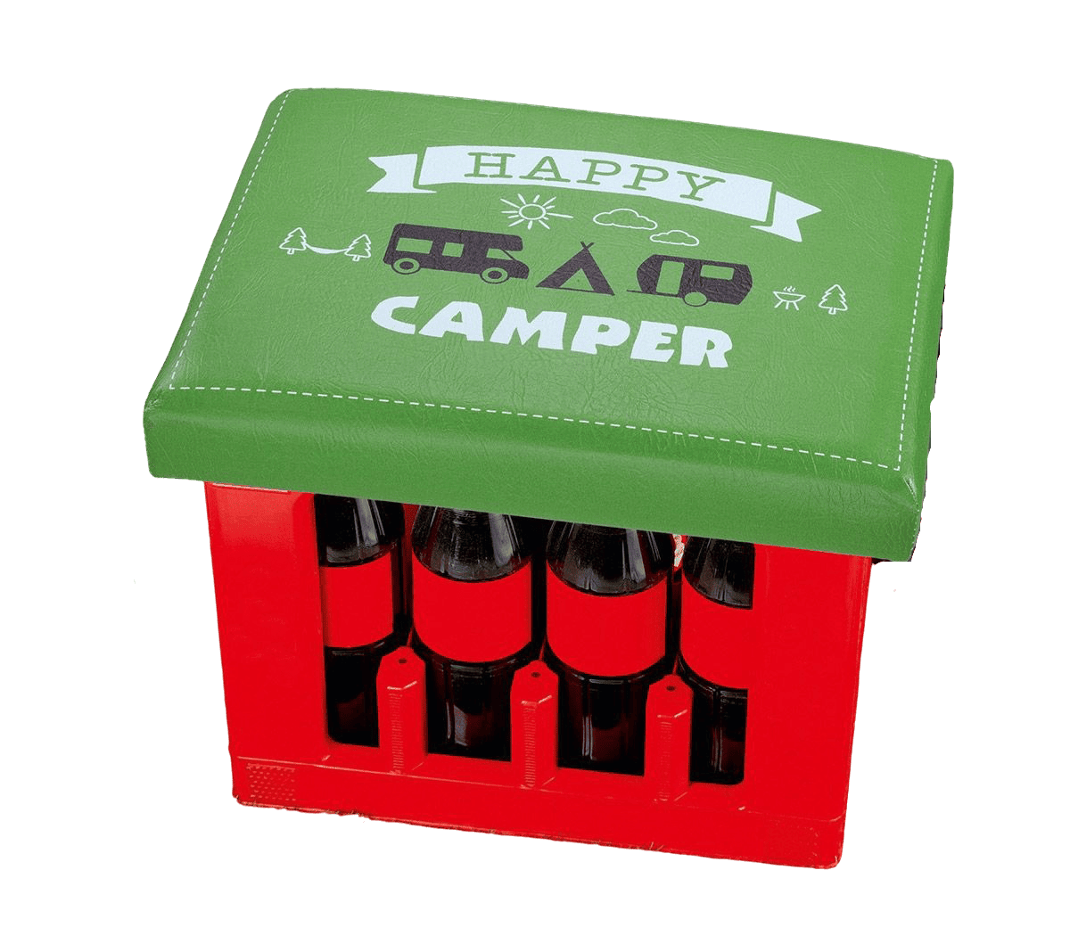 Gilde Sitzpolster für Getränkekisten - Happy Camper - 42979 Sitzkissen / Polsterauflage / Sitzauflage / Sitzpolster von Gilde Gilde Sitzpolster für Getränkekisten - Happy Camper - 42979 Sitzkissen / Polsterauflage / Sitzauflage / Sitzpolster von Gilde