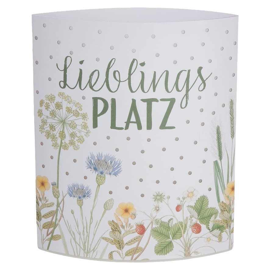 Tischlampe Lieblingsplatz Dekolampe Wildblumen - Wildflowers, weiß - 61737 Gilde Dekoleuchte