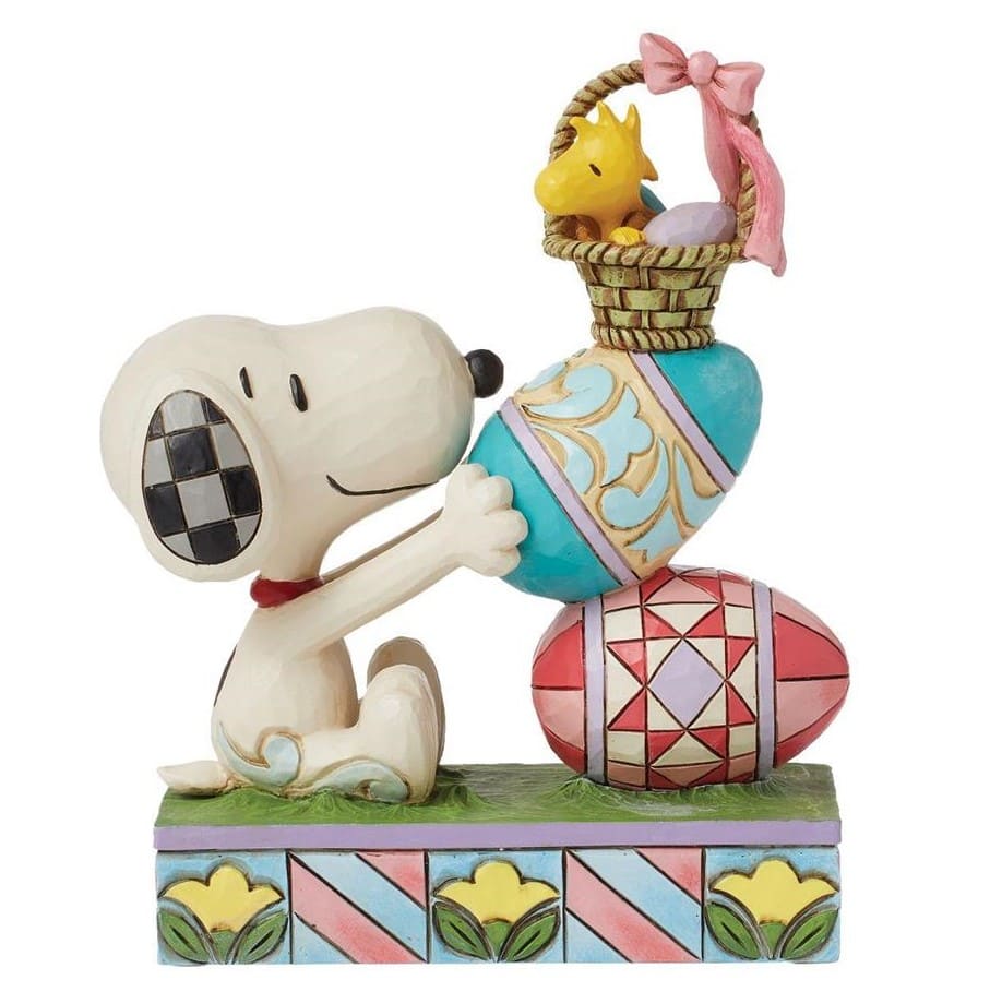 6016262 Jim Shore, Peanuts, Peanuts by Jim Shore, Eggcellent Tower, Snoopy, Woodstock, 6016262, Snoopy und Woodstock Ostern, Stacked Easter