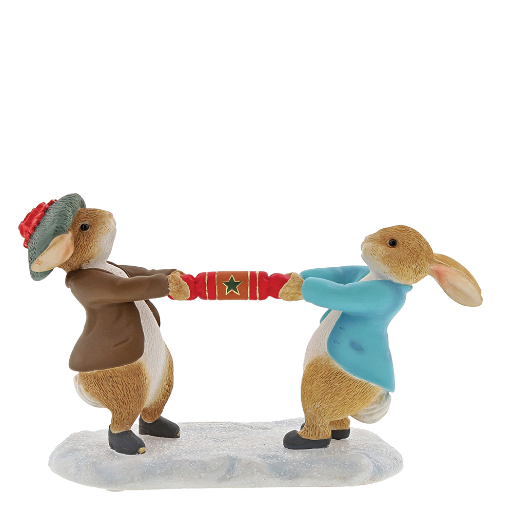 a301801 Beatrix Potter, Beatrix Potter Collection, Peter Rabbit, Benjamin Bunny, Flopsy, Jemima Puddle-Duck, Jeremy Fisher, A30180, Peter Rabbit and Benjamin Pulling a Cracker