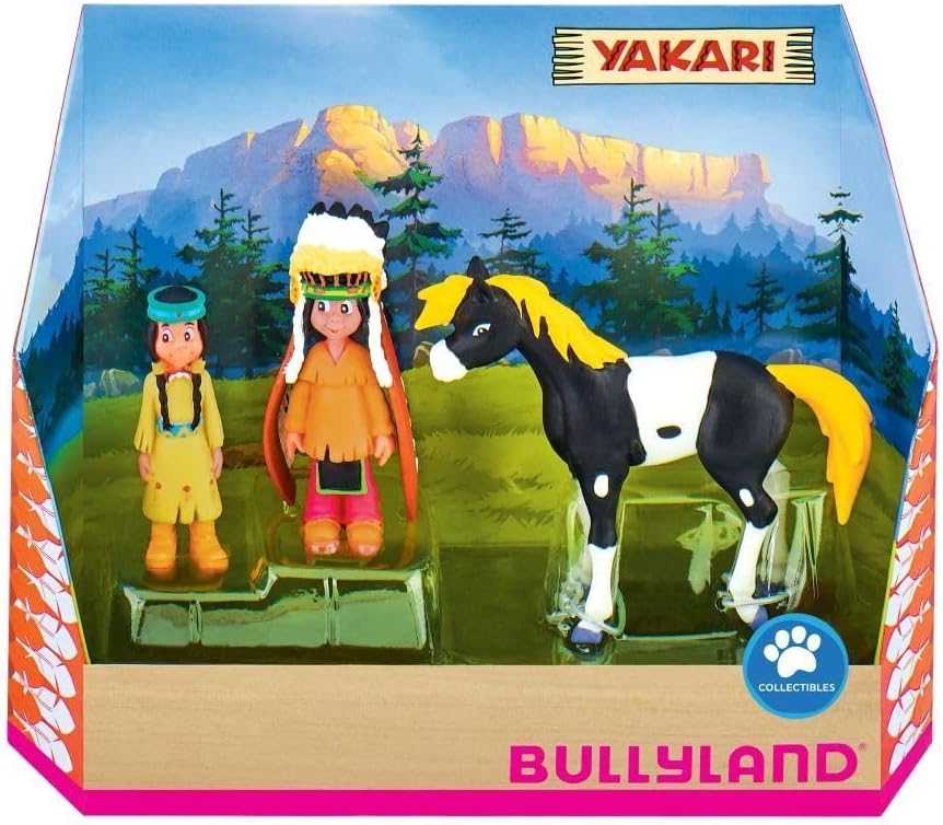 Yakari Geschenkbox mit Yakari, Regenbogen, Kleiner Donner / Spielfigur - Indianerfigur - Tortenfigur Bullyland 43309 Yakari Geschenkbox mit Yakari, Regenbogen, Kleiner Donner / Spielfigur - Indianerfigur - Tortenfigur Bullyland 43309