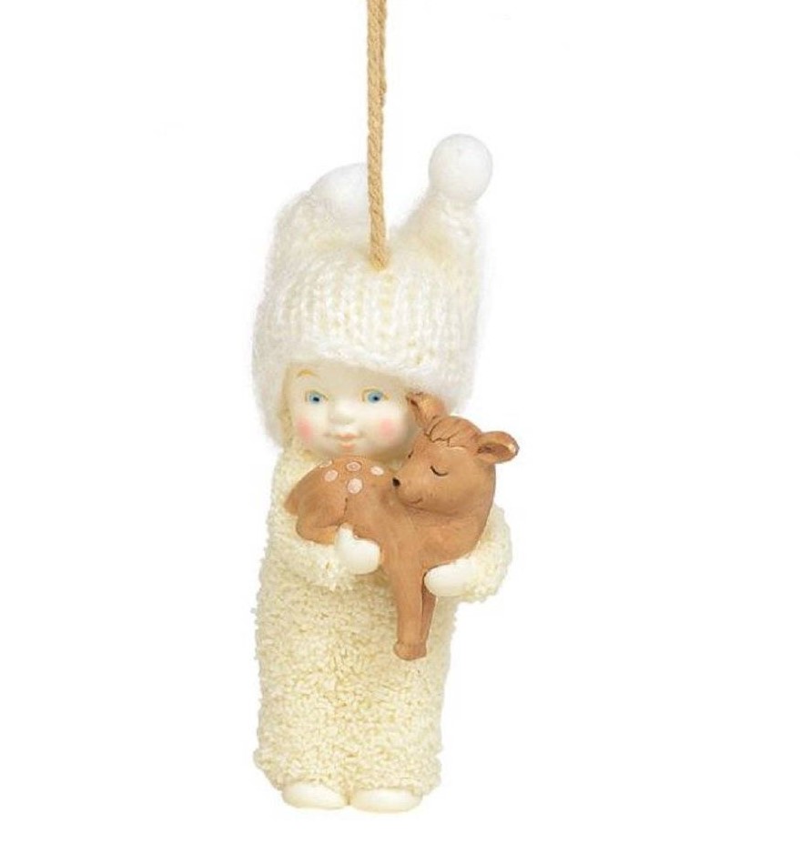 6003546 Snowbabies, Department 56, Kristi Jensen Piero, Peaceful Kingdom Deer, Rentier Ornament, Anhänger, Weihnachtsanhänger, 6003546