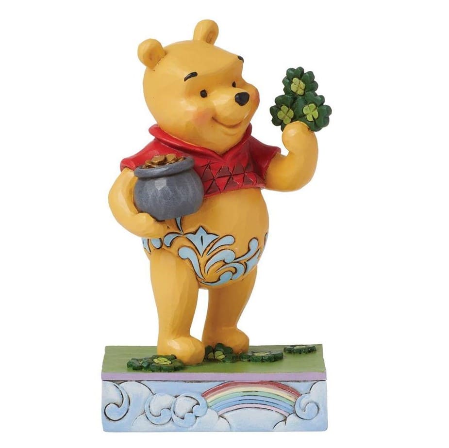 6016335 Lucky Ol' Bear Winnie Pooh mit Kleeblatt - Jim Shore Disney Traditions 6016335