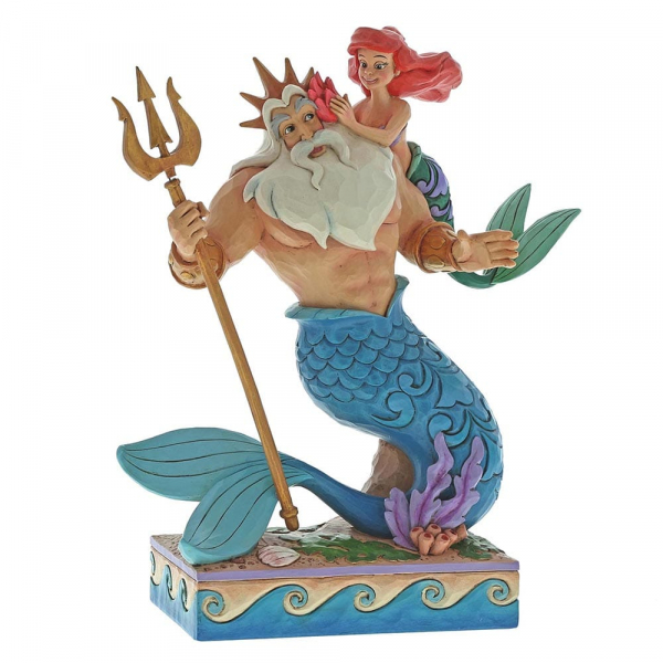 dt-4059730a Disney Traditions, Jim Shore, Daddy's Little Princess, Ariel and Triton, Arielle und Triton