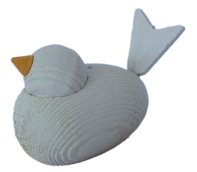HK-46-182-102 Sebastian Design, Candlering, Kerzenring, Skandinavischer Holzkranz, Skandinavische Kerzenringe, massiver Vogel in weiß, 46-182-102