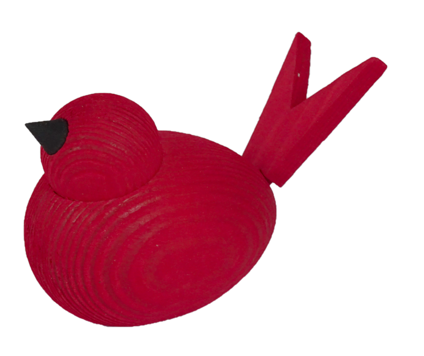 HK-46-180-120aM8dMCfmgI0Ctg Massiver Vogel Mini, rot - Steckfigur für den kleinen Kerzenring von Sebastian Design