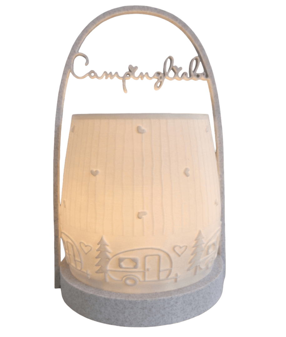 Windlicht 3D-Druck - Dekolampe Campingliebe Wohnwagen - groß - 202611