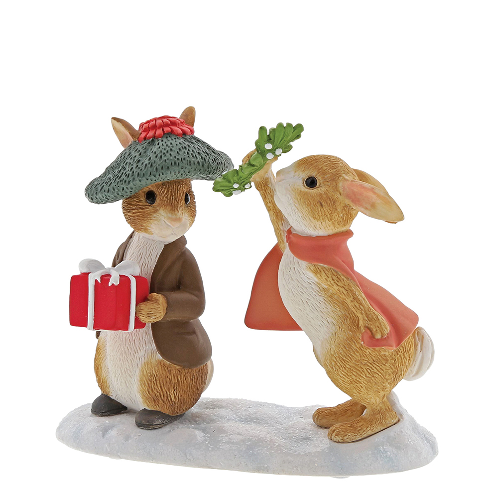 a301811 Beatrix Potter, Beatrix Potter Collection, Peter Rabbit, Benjamin Bunny, Flopsy, Jemima Puddle-Duck, Jeremy Fisher, A30181, Flopsy and Benjamin Bunny Under the Mistletoe
