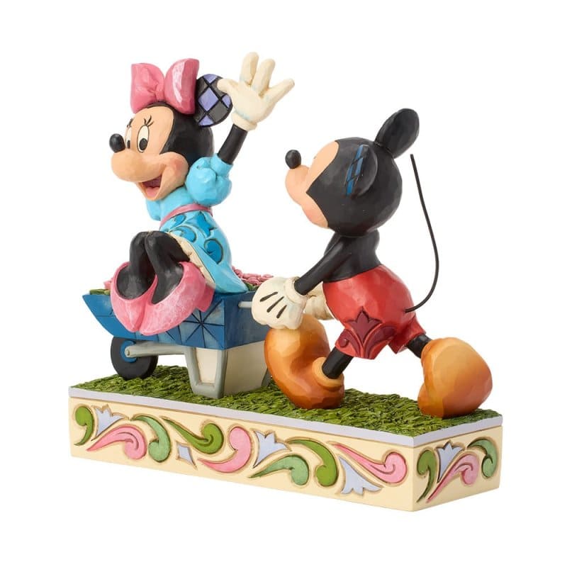 Mickey & Minnie Mouse Wheelbarrow / Schubkarre 6019895 Disney Traditions Jim Shore Disney Figur