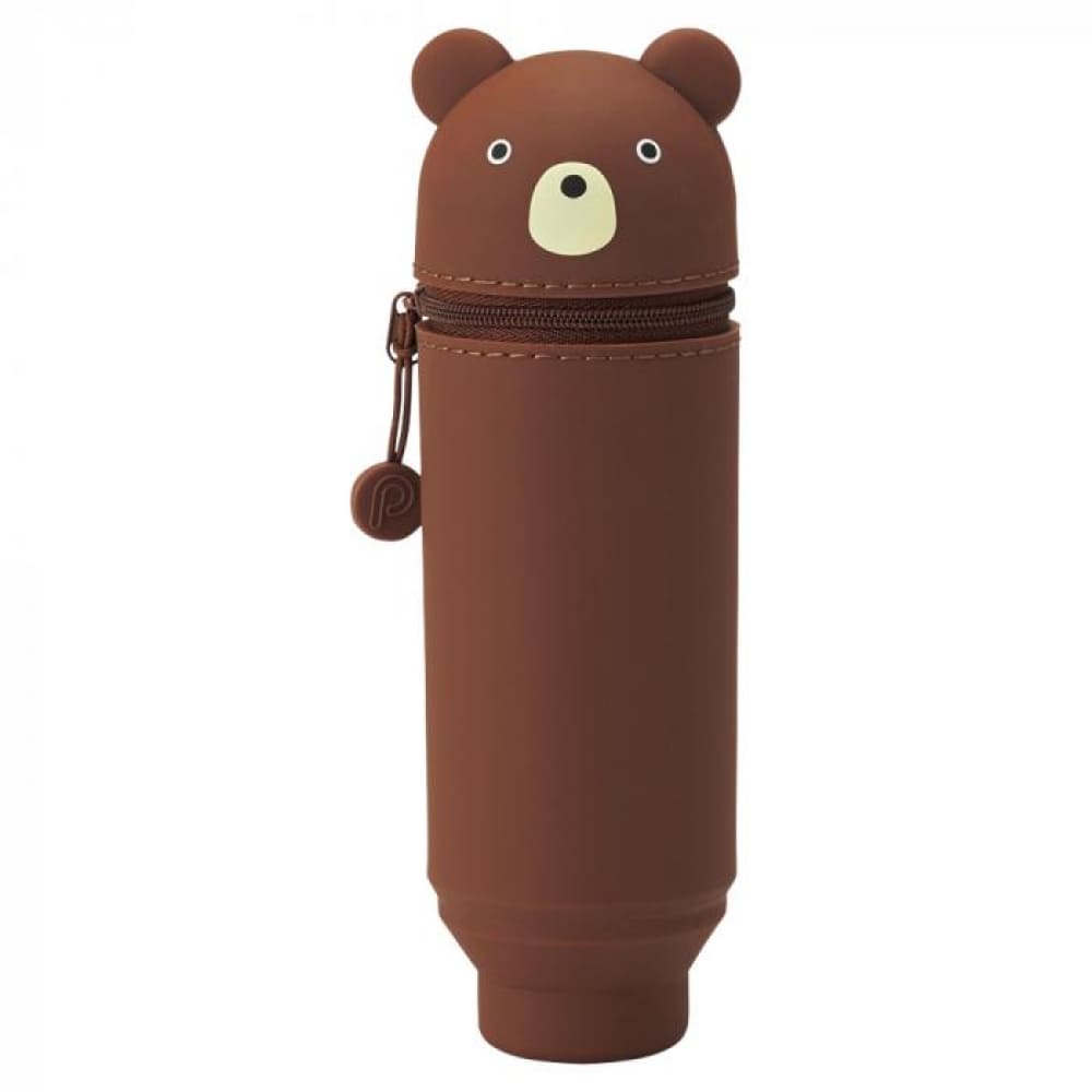 a-7712-1 PuniLabo, Punilabo, Lihit Lab, FedPuniLabo, Punilabo, Lihit Lab, Federtasche und Stiftehalter, stehende Federtasche, Pencil Case, animal, Tiere, stand up pen case, A7712-1, Federtasche Bär, Bear, Schlamper, Faulenzer, Federmappertasche und Stiftehalter, s