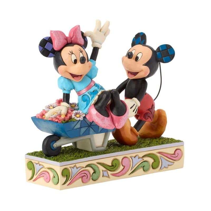 Mickey & Minnie Mouse Wheelbarrow / Schubkarre 6019895 Disney Traditions Jim Shore Disney Figur