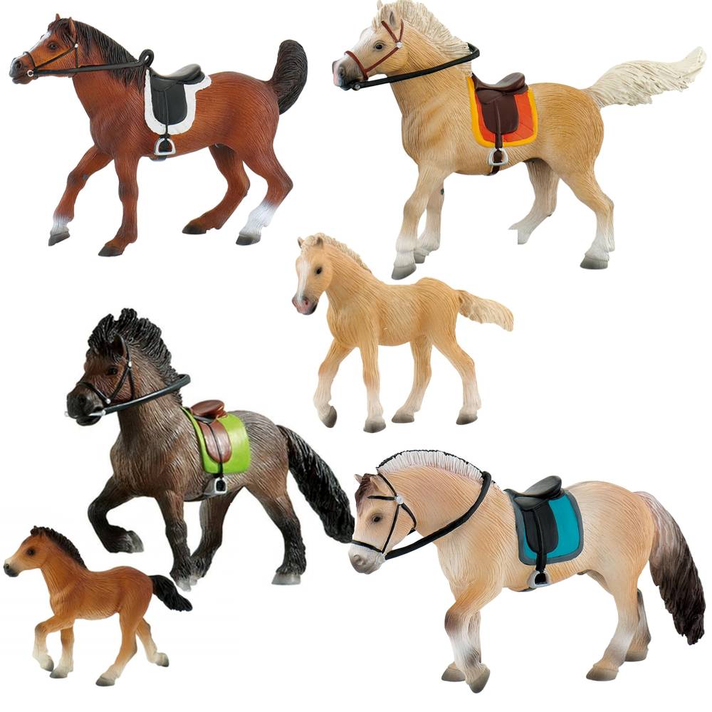 Pferde - Set mit sechs Pferden - Bullyland Spielfiguren 62761, 62762, 62731, 62758, 12760, 12763 Pferde - Set mit sechs Pferden - Bullyland Spielfiguren 62761, 62762, 62731, 62758, 12760, 12763