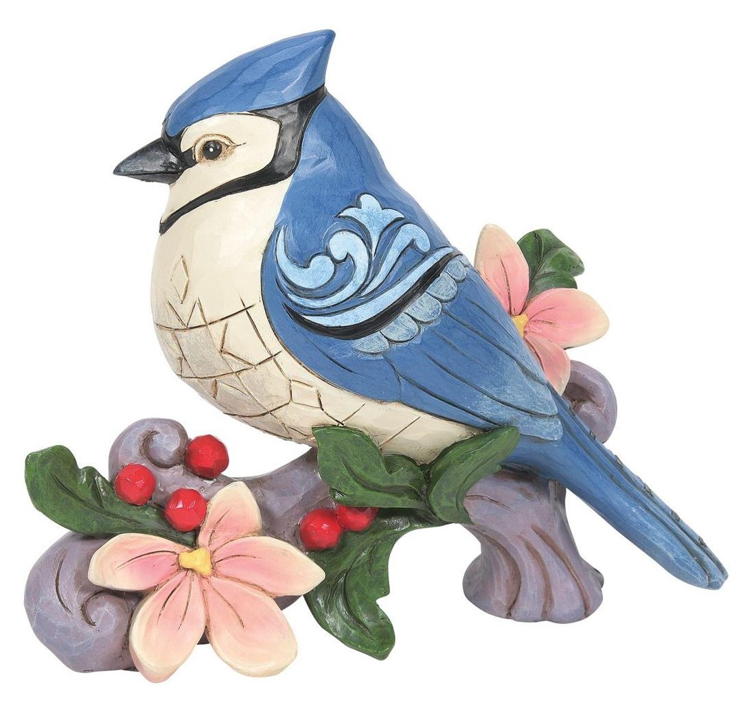 6012264 Jim Shore, Heartwood Creek, Jim Shore Heartwood Creek, Heartwood Creek by Jim Shore, 6012264, Blue Jay, Crested iin Blue, Blauhäher, Jim Shore Vögel, Jim Shore Vogel, Heartwood Creek Vogel