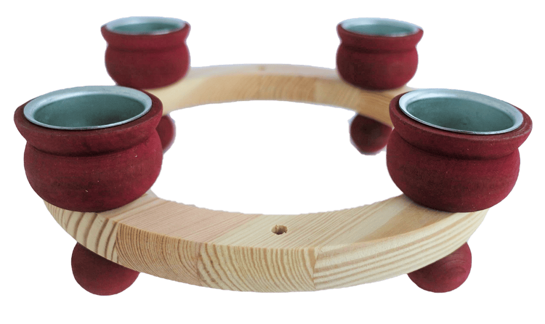 Kerzenring - Skandinavischer Kerzenring für Teelichter, dunkelrot von Sebastian Design Kerzenring - Skandinavischer Kerzenring für Teelichter, dunkelrot von Sebastian Design