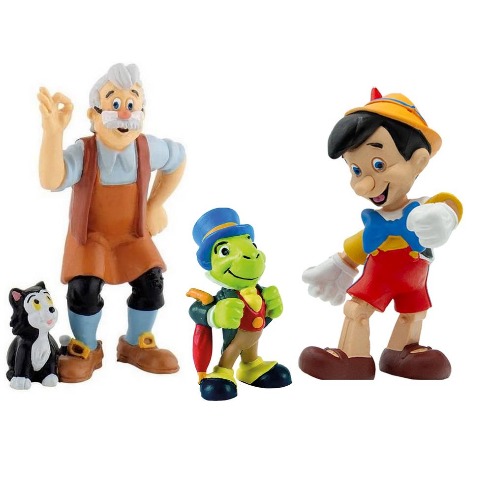 Pinocchio - Gepetto, Pinocchio & Jiminy Cricket / Walt Disney Spielfigur - Tortenfigur - Disneyfigur Bullyland 12397-12398-12399 Pinocchio - Gepetto, Pinocchio & Jiminy Cricket / Walt Disney Spielfigur - Tortenfigur - Disneyfigur Bullyland 12397-12398-12399