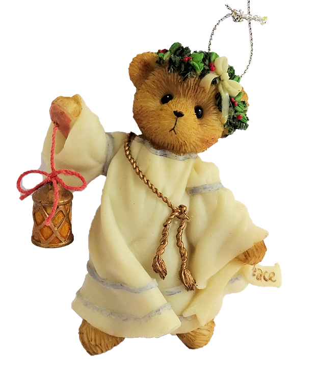 CT-4023745-Bear-as-Peace-Angel Cherished Teddies, May Peaceful Blessings, Ornament, Anhänger, Weihnachtsanhänger, 4023745,, Cherished Teddies Bear As Peace Angel, Cherished Teddies Friedensengel, Priscilla Hillman