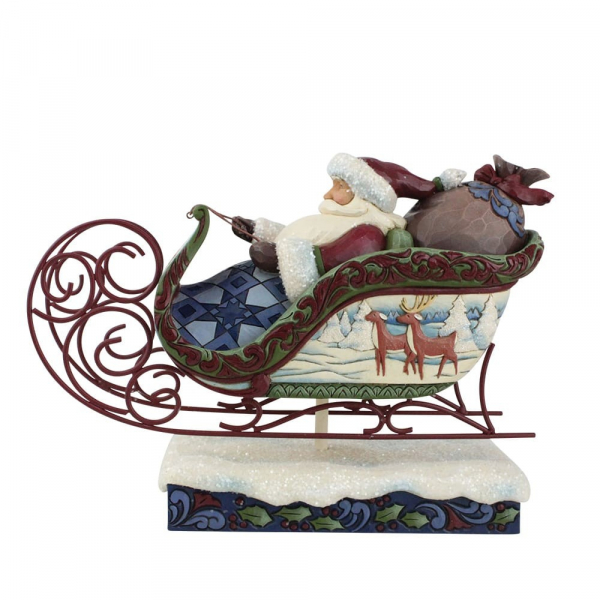 Jim Shore, Heartwood Creek, Jim Shore Weihnachten, 6009493, Victorian Christmas Santa in Sleigh - Viktorianischer Weihnachtsmann im Schlitten, Jim Shore Santa, Jim Shore Weihnachtsmann, Heartwood Creek Santa, Heartwood Creek Weihnachtsmann