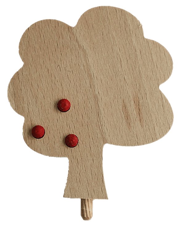 HK-46-586-100 Apfelbaum natur - Steckfigur für Kerzenring von Sebastian Design