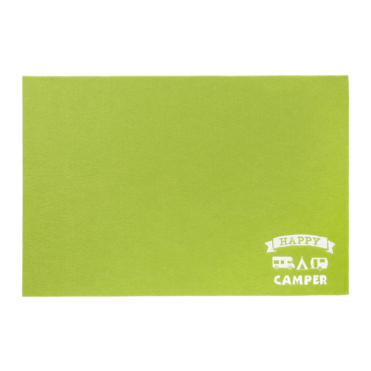 Platzset Happy Camper hellgrün - Gilde Platzset 59597 - Wohnwagen Camper Camping - Filzuntersetzer - Tischset Platzset Happy Camper hellgrün - Gilde Platzset 59597 - Wohnwagen Camper Camping - Filzuntersetzer - Tischset