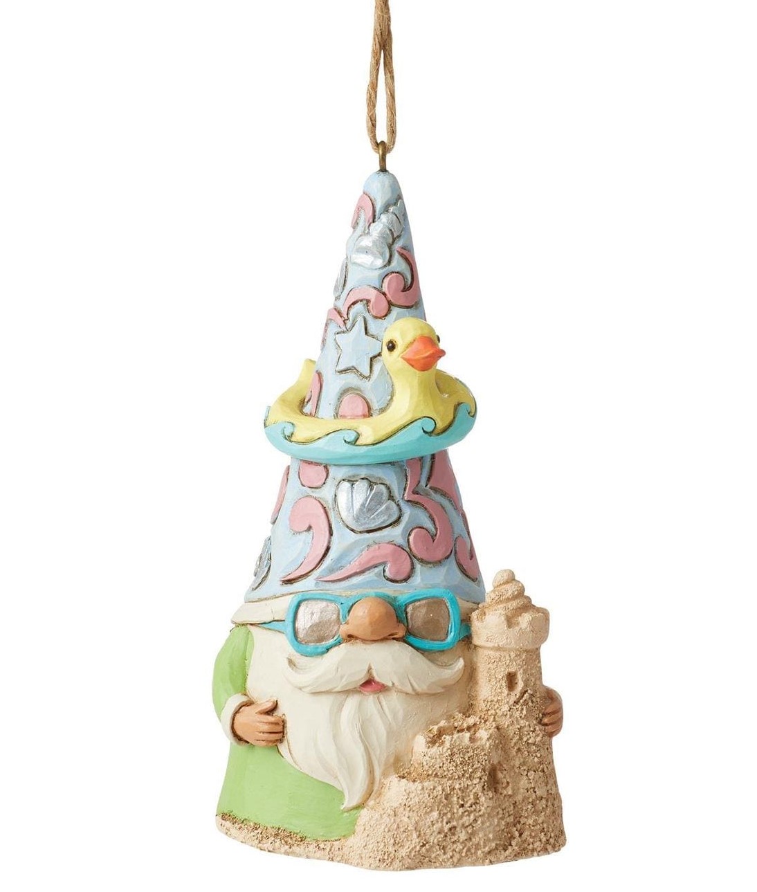 6012801 Heartwood Creek, Jim Shore, 6012801, The Beach is Calling Gnome with Sandcastle, The Beach is Calling Ornament, Coastal Gnome mit Sandburg Anhänger, Jim Shore Gnome, Jim Shore Wichtel, Heartwood Creek Gnome