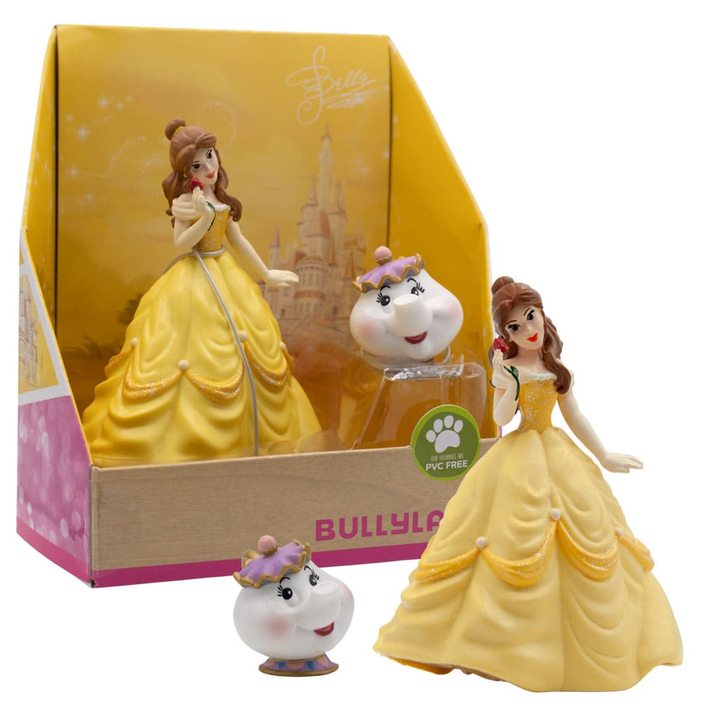 Belle & Madame Pottine Geschenkset /  Walt Disney Spielfigur - Tortenfigur - Disneyfigur Bullyland 13436