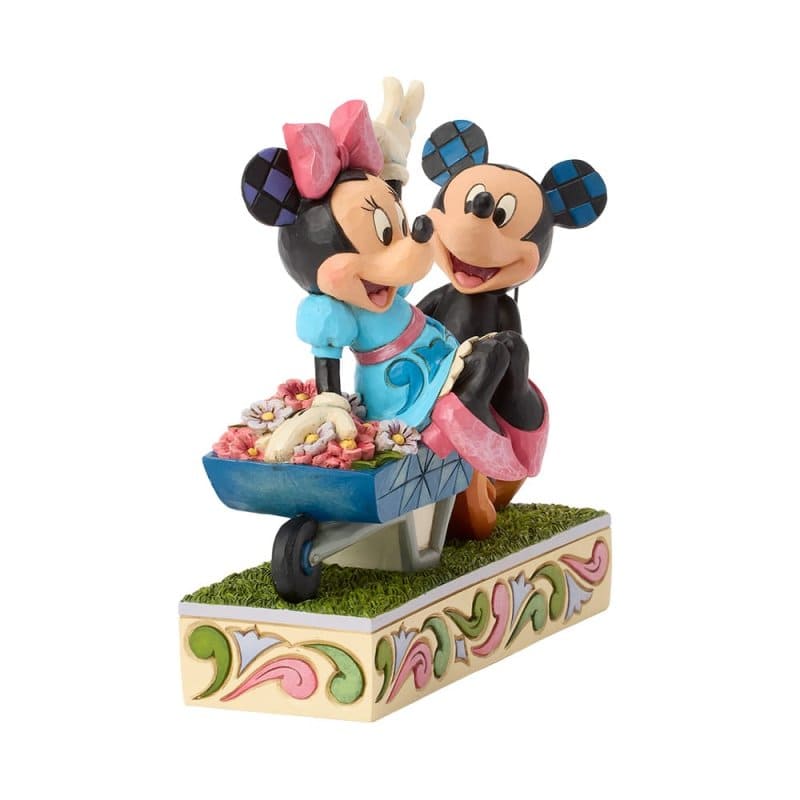 Mickey & Minnie Mouse Wheelbarrow / Schubkarre 6019895 Disney Traditions Jim Shore Disney Figur