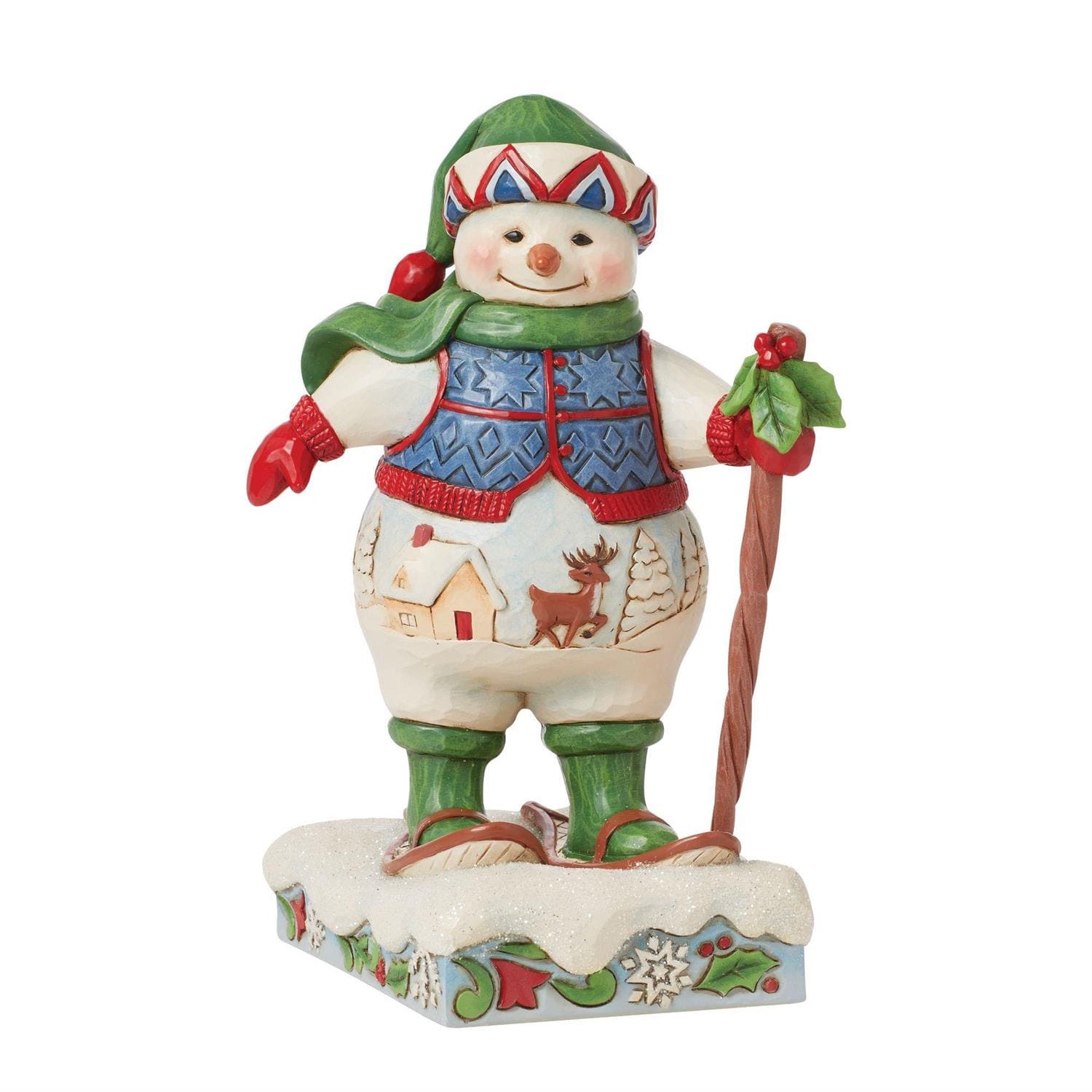 6015457_2 Jim Shore, Heartwood Creek, Jim Shore Santa, 6015457, Brr-fect Holidays Snowman, Schneemann mit Schneeschuhen, Jim Shore Schneemann